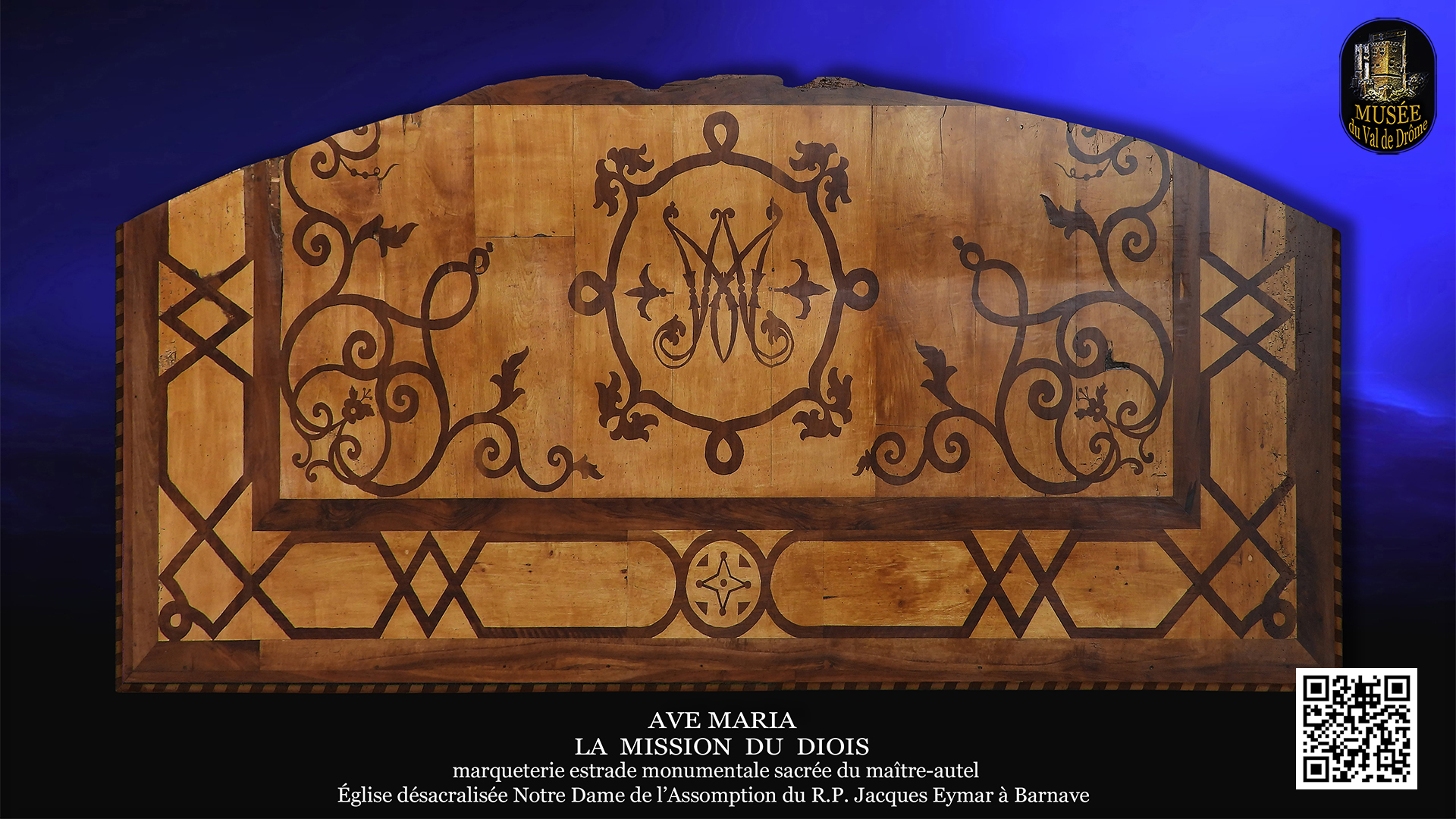 Marqueterie_Ave_Marie_estrade_monumentale_sacree_maitre_autel_Eglise_desacralisee_Mission_du_Diois_Barnave_8K_original_UHD_HD_MVD_Qrc_DSCN4310.jpg